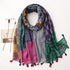 Small Fresh Cotton and Hemp Scarf Bohemian Printed Scarf